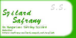 szilard safrany business card